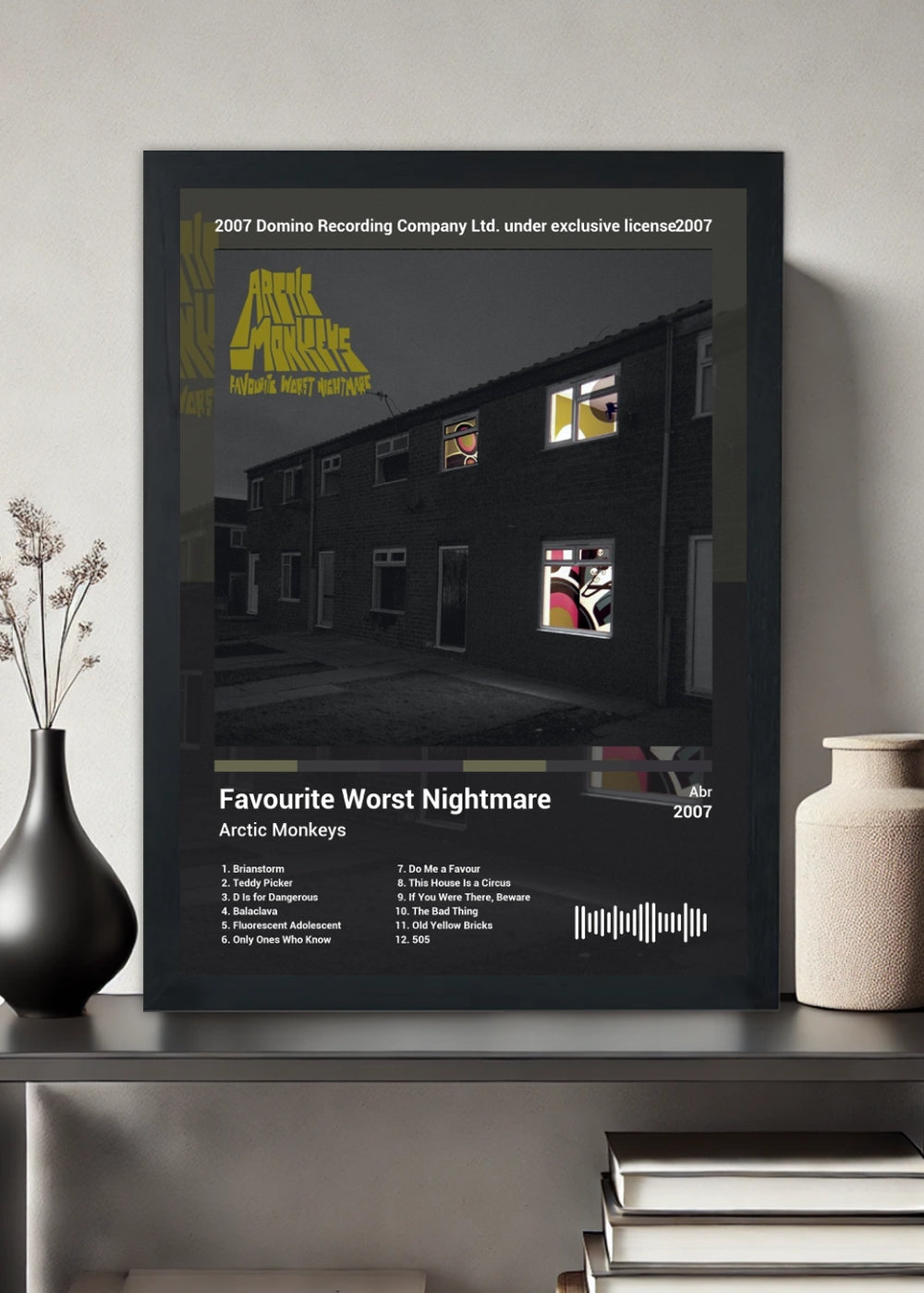 Quadro Arctic Monkeys Favourite Worst... (Colored) Com Vidro