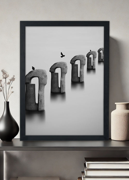 Quadro A Pintura Abstrata - Com vidro