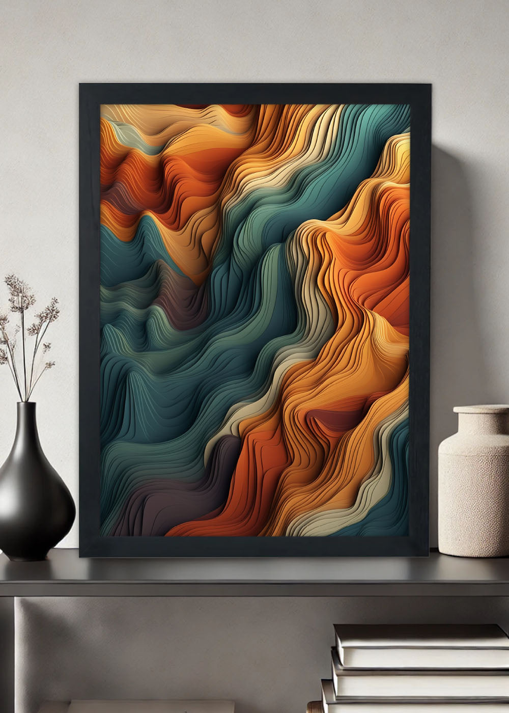 Quadro Decorativo Arte abstrata - Com vidro