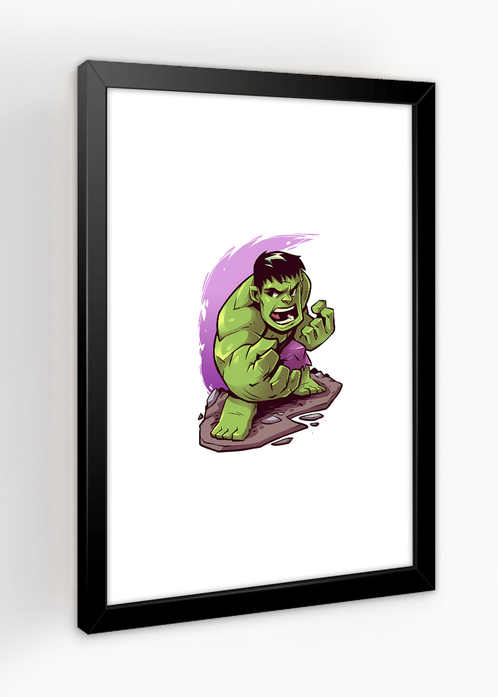 Quadro Hulk bravo criança - Com vidro
