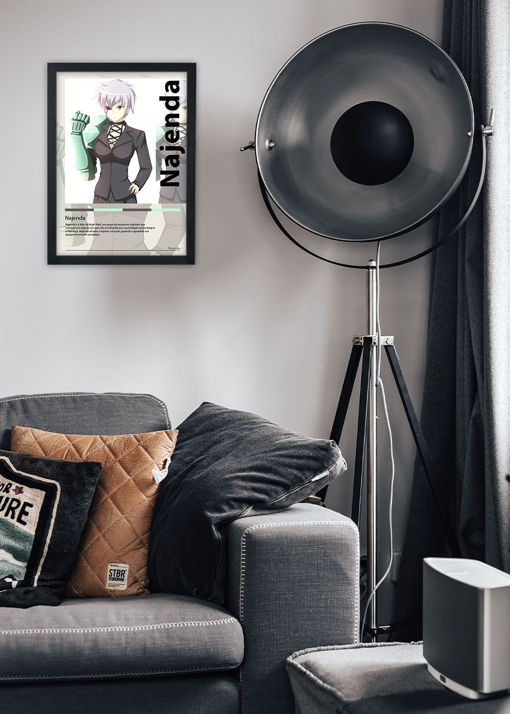 Quadro Decorativo Najenda - Akame ga Kill! - Com vidro