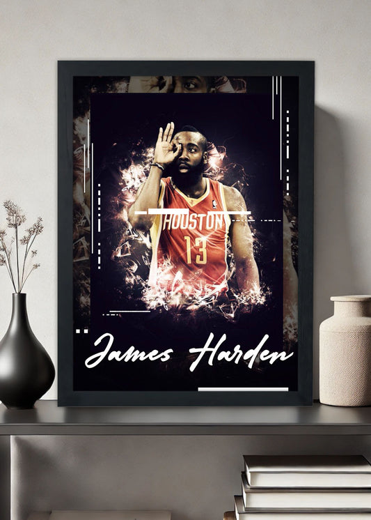 Quadro Decorativo James Harden - Com vidro
