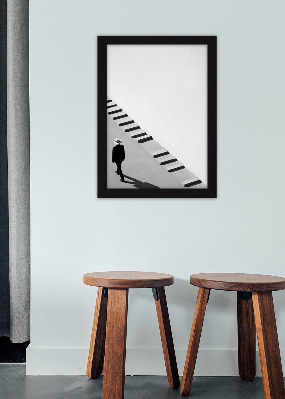 Quadro Decorativo O caminhar vazio Abstrata - Com vidro