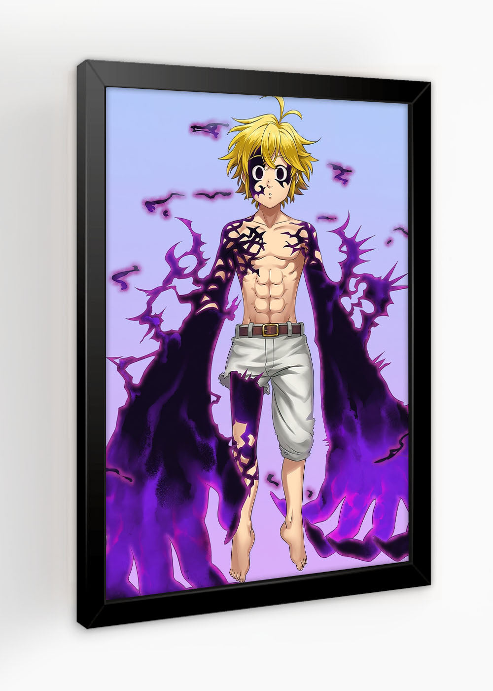 Quadro Decorativo Meliodas Descontrolado - Com vidro
