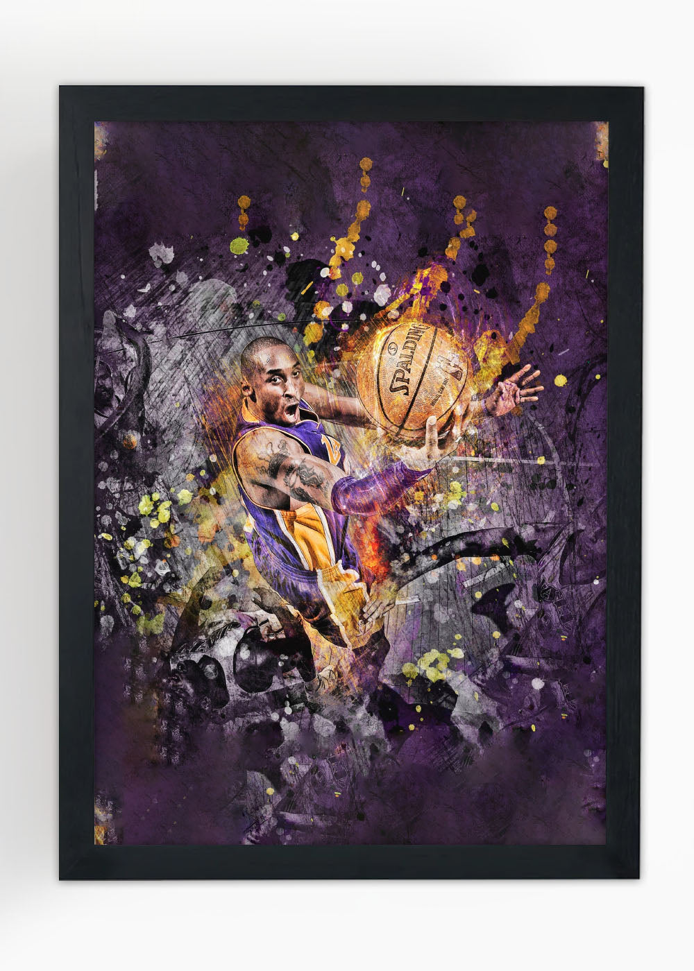 Quadro Kobe Bryant Lakers - Com vidro