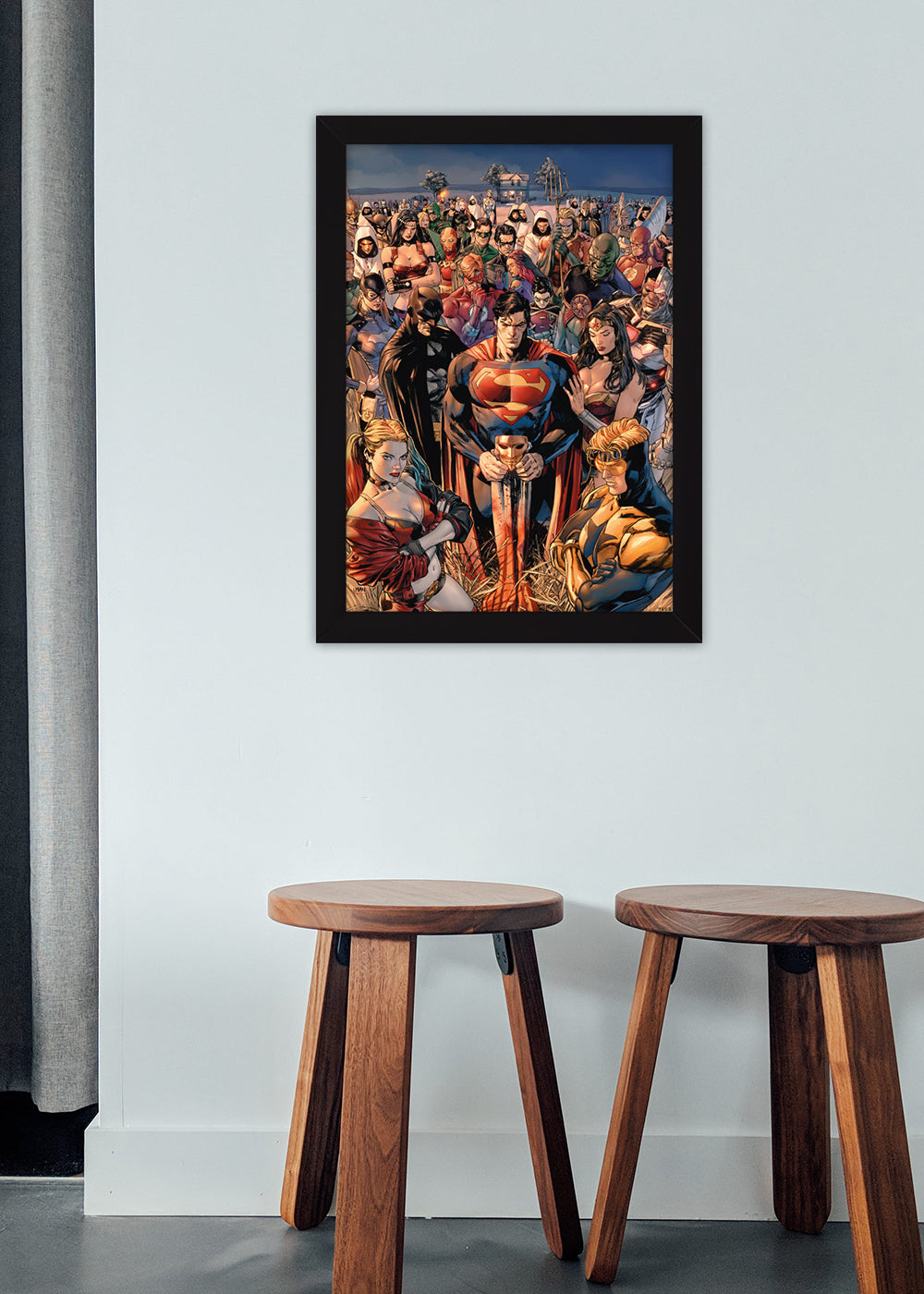 Quadro DC Heroes in Crisis - Com vidro