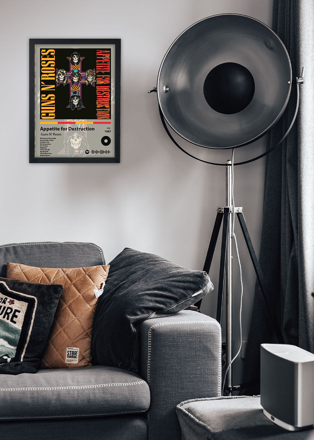 Quadro Appetite for Destruction - Guns 'N Roses - Com vidro