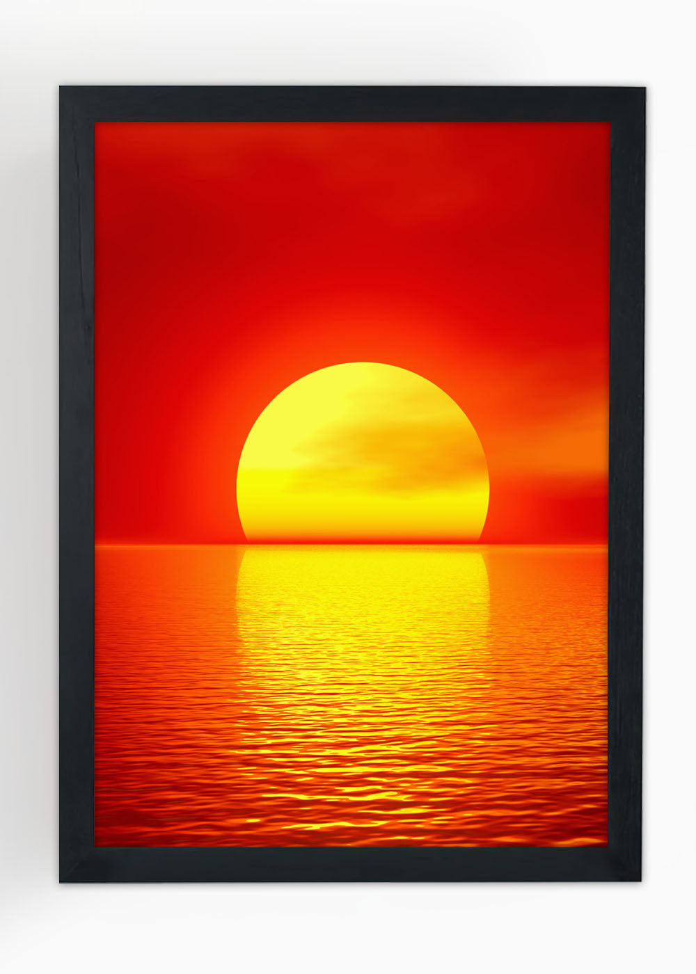 Quadro Decorativo O amanhecer do sol - Com vidro