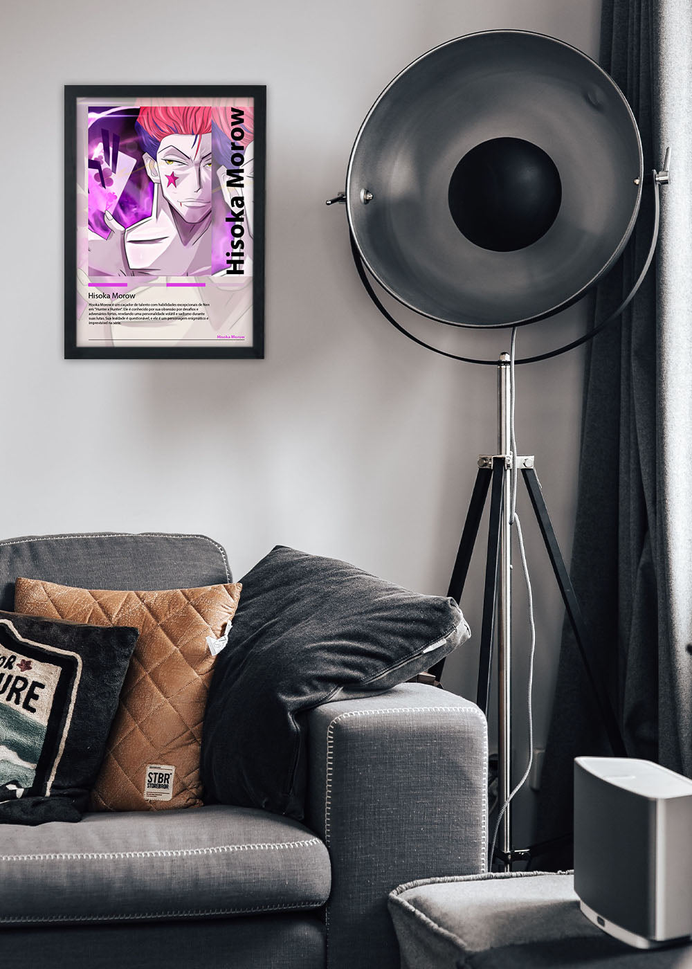 Quadro Hisoka Morow - Hunter x Hunter - Com vidro