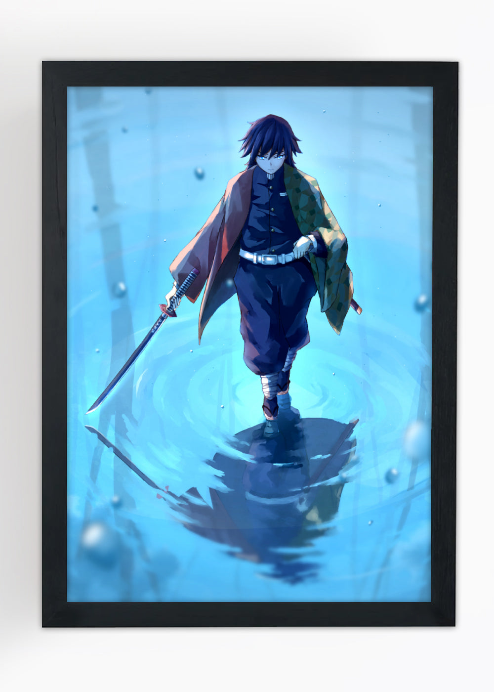 Quadro Decorativo Demon Slayer - Giyu Tomioka - Com vidro