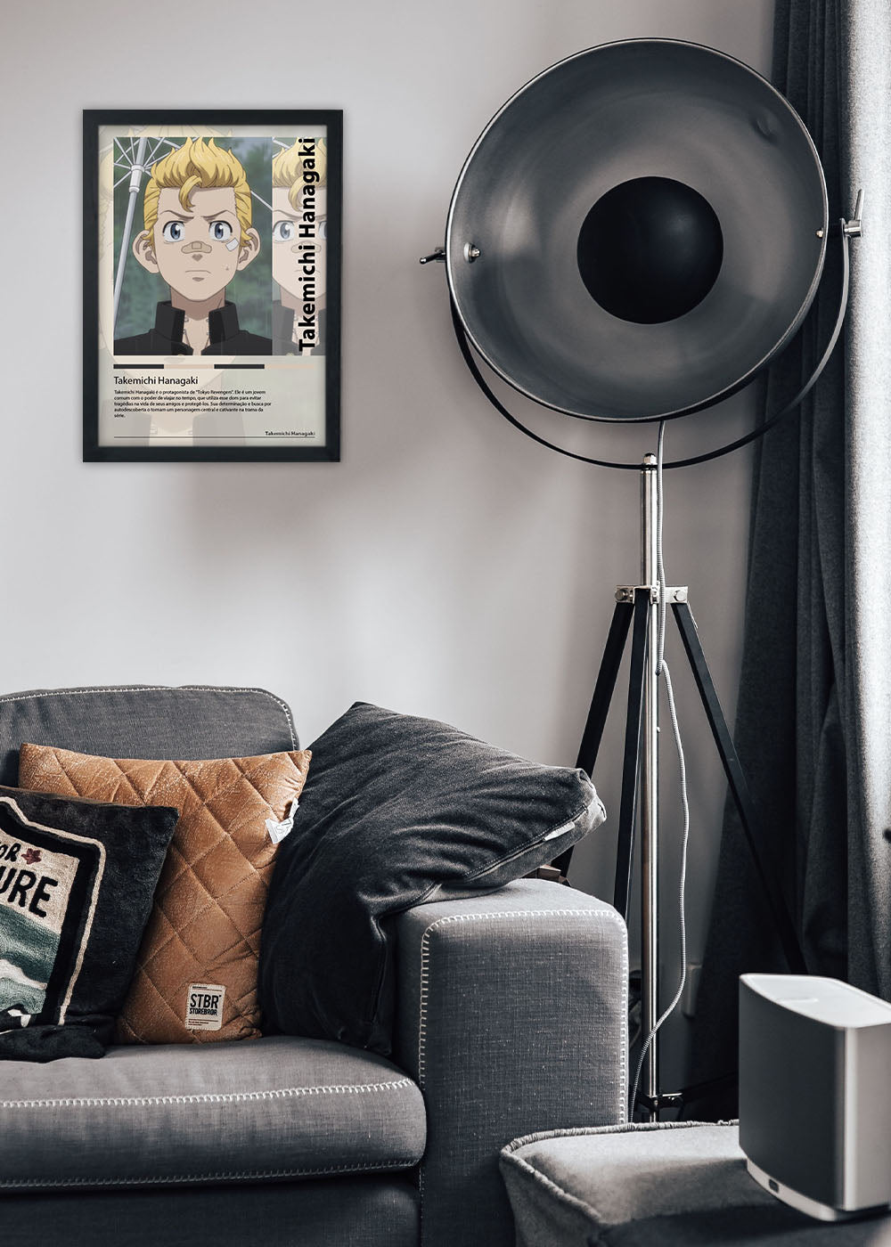 Quadro Decorativo Takemichi Tokyo Revengers - Com vidro