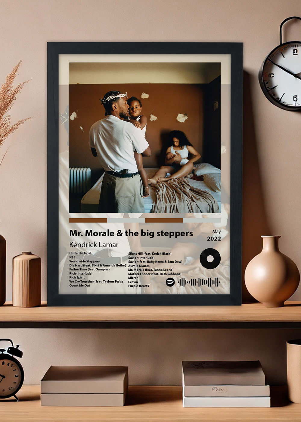 Quadro Mr. Morale & The Big.... Kendrick Lamar - Com vidro