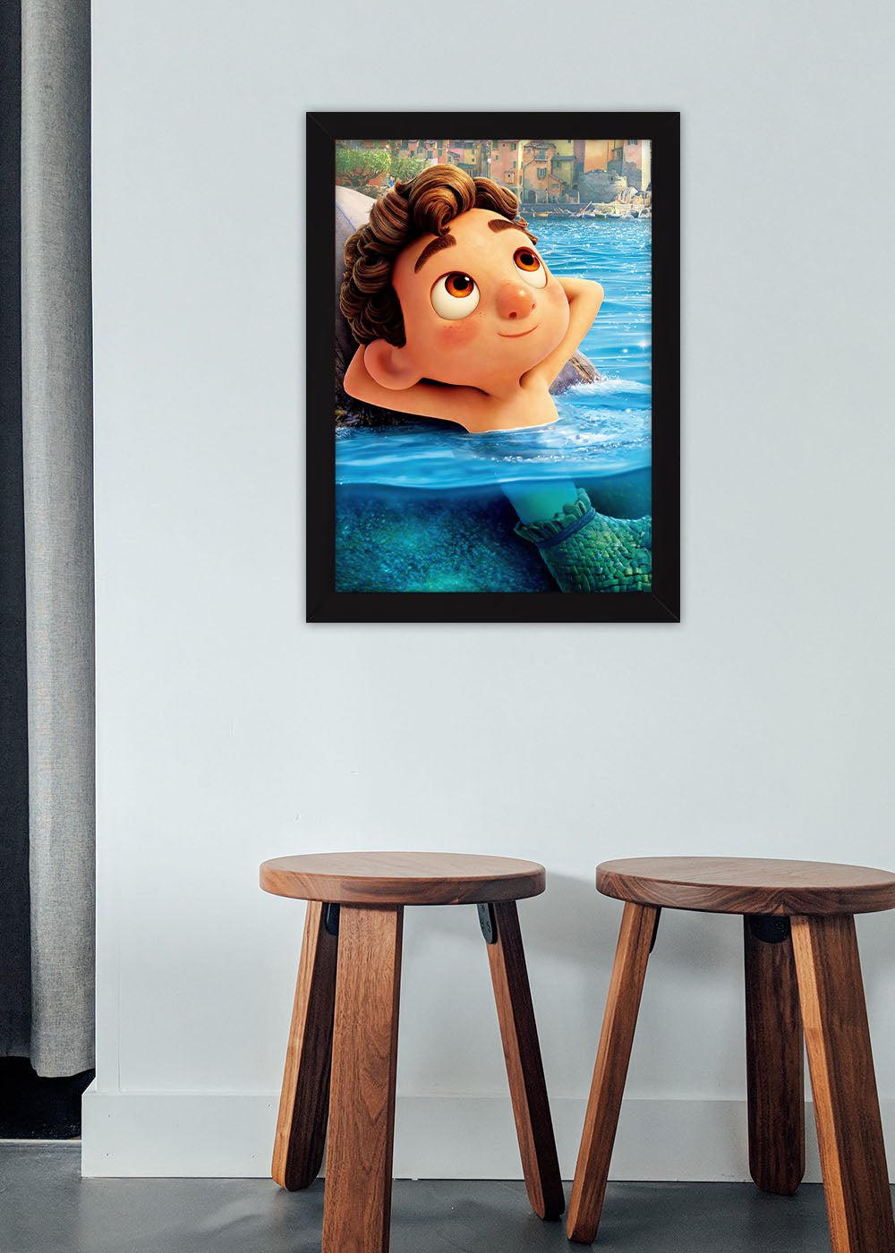 Quadro Decorativo Luca o menino peixe - Com vidro
