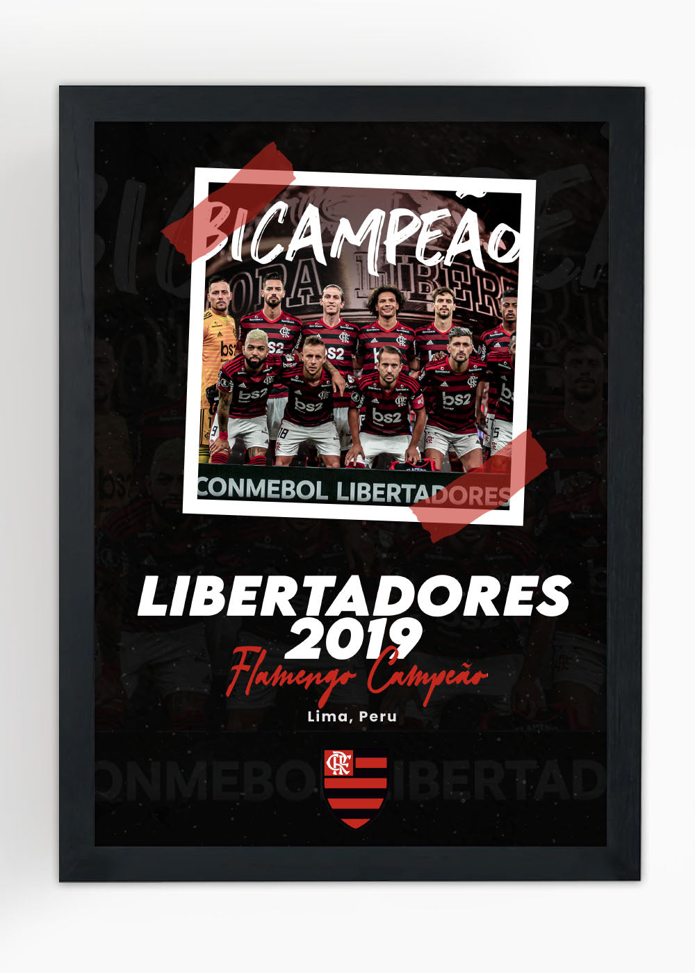 Quadro Campeão da libertadores 2019  - Com vidro