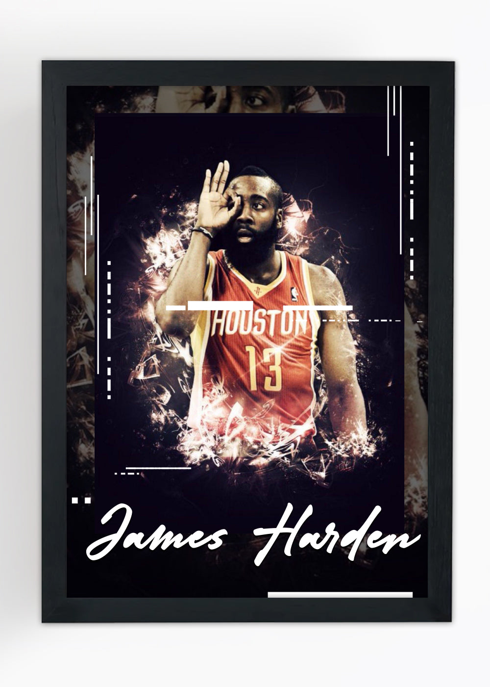 Quadro Decorativo James Harden - Com vidro
