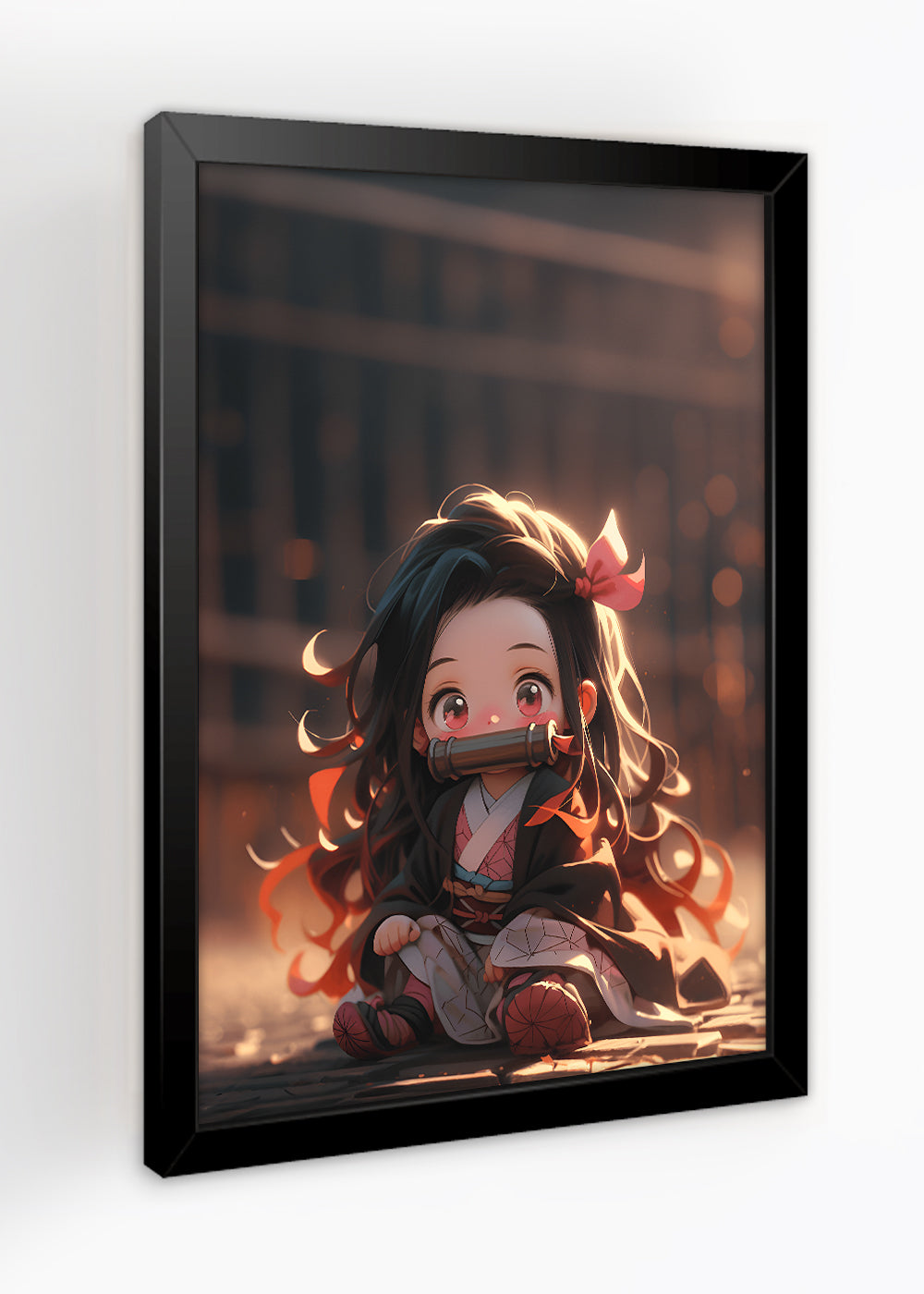 Quadro Decorativo Nezuko pequena - Demon slayer - Com vidro