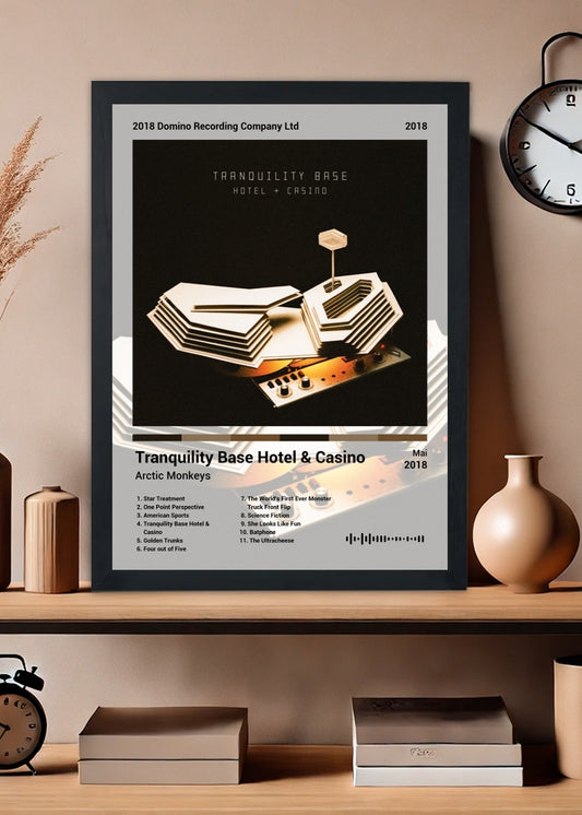 Quadro Arctic Monkeys Tranquility Base ... (Light) Com Vidro