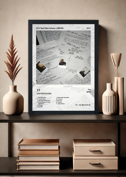 Quadro Decorativo XXXTENTACION 17 (Light) Com Vidro