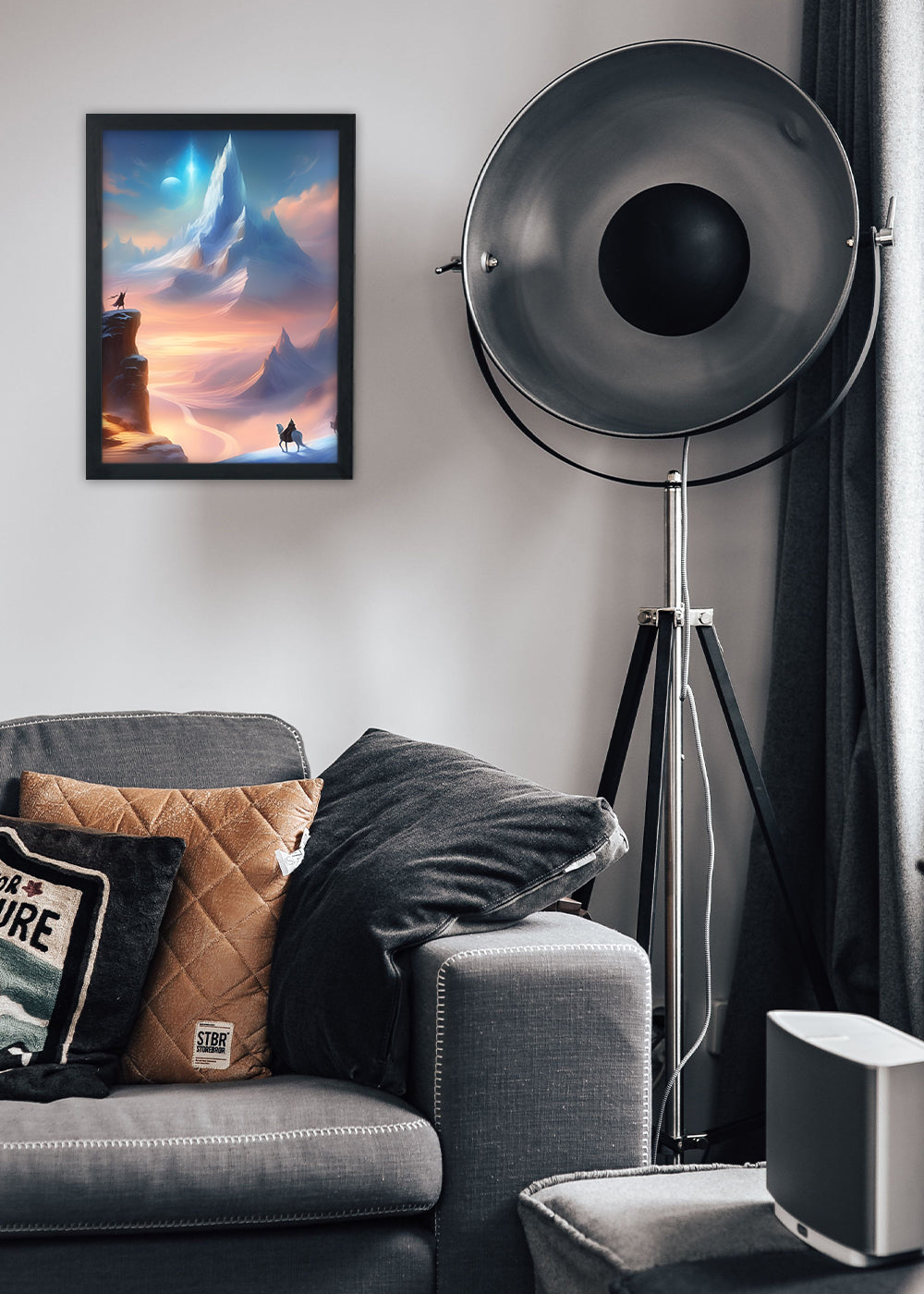 Quadro Reino de Jotunheim - Mitologia nórdica - Com vidro