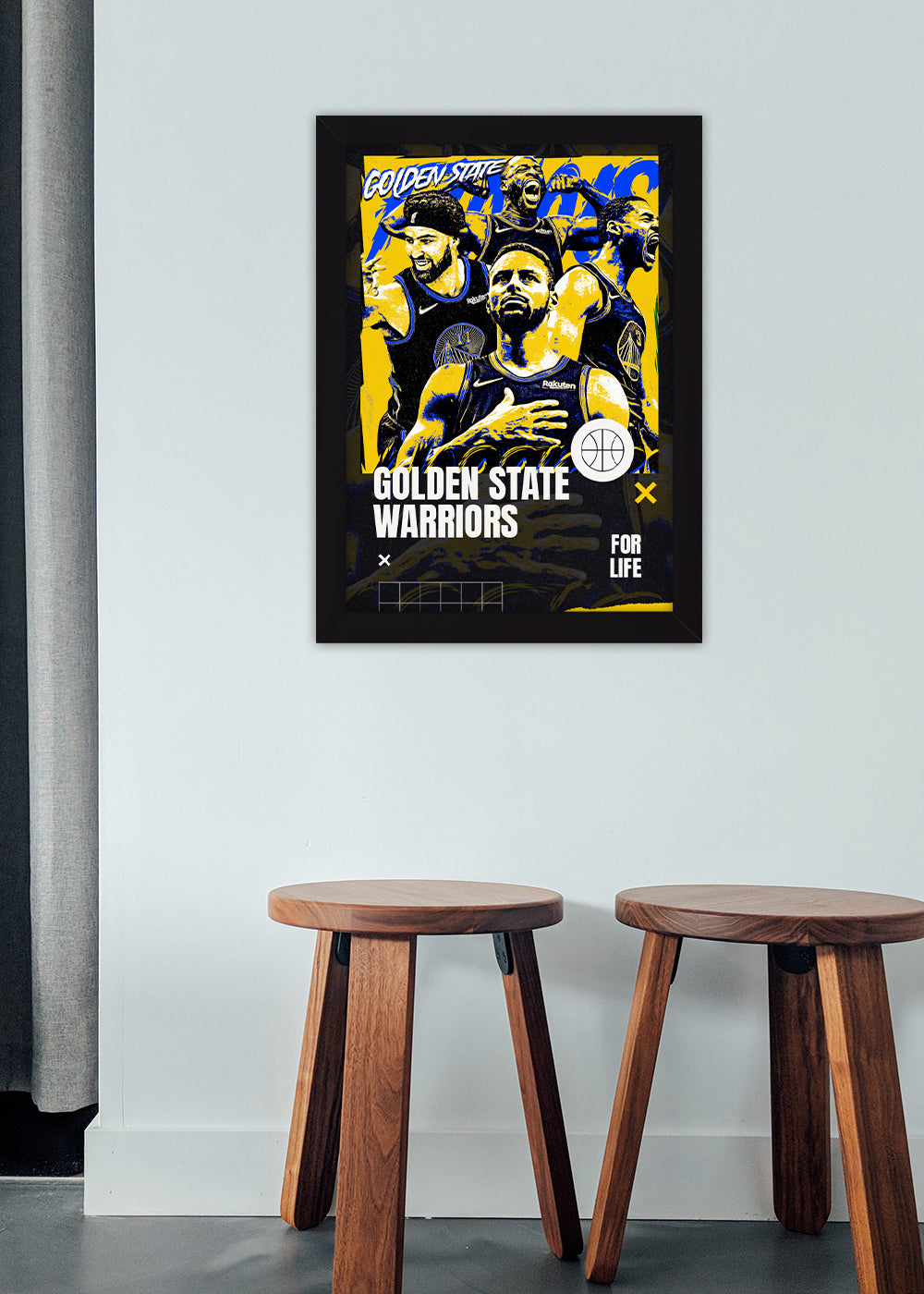 Quadro Golden State Warriors For Life - com vidro