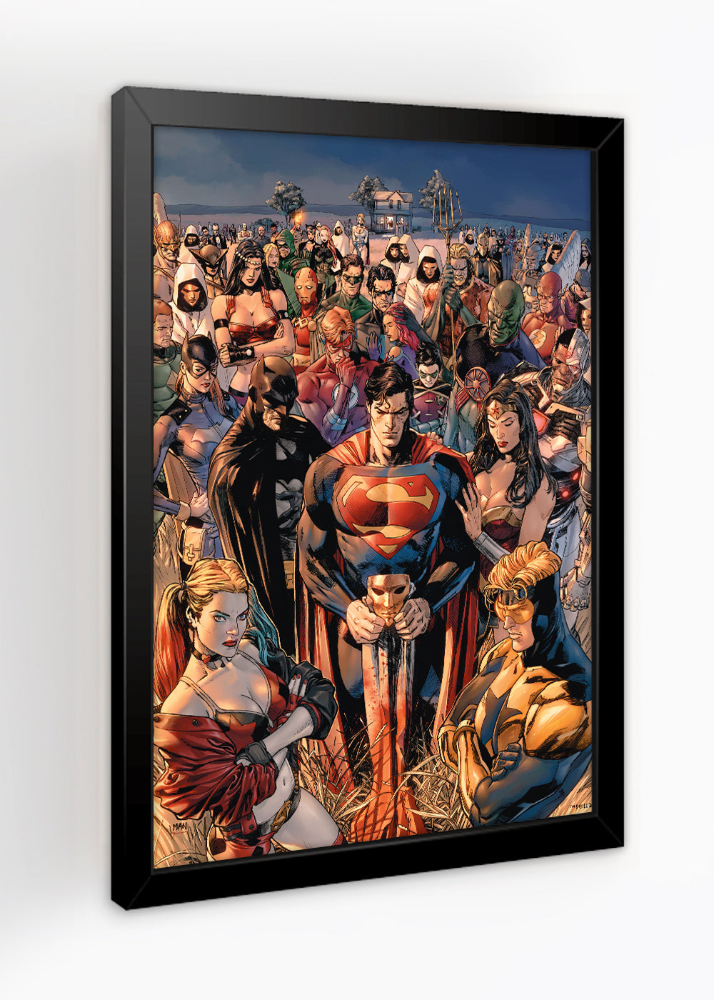 Quadro DC Heroes in Crisis - Com vidro