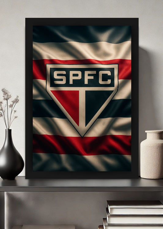 Quadro SPFC Tricolor São Paulo FC Com Vidro e Moldura