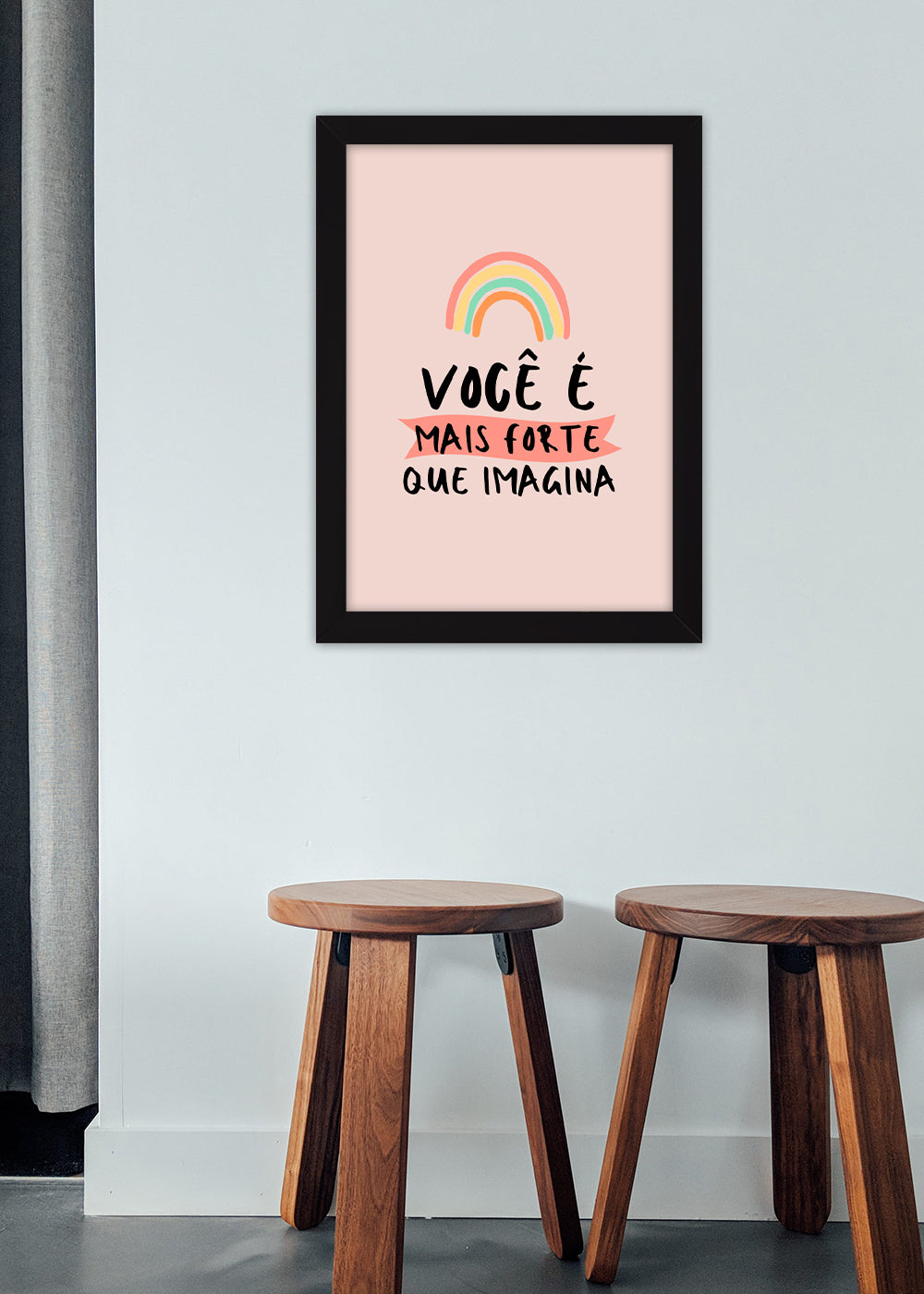 Quadro Decorativo Você é mais forte - Com vidro