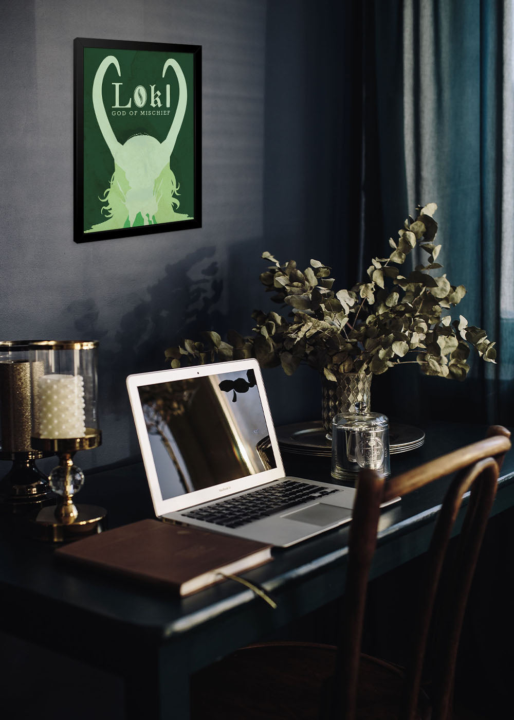 Quadro Decorativo Marvel - Loki - Com vidro