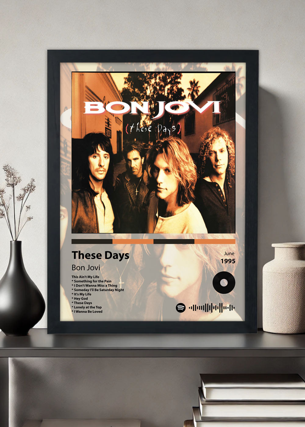 Quadro These Days - Bon Jovi - Com vidro