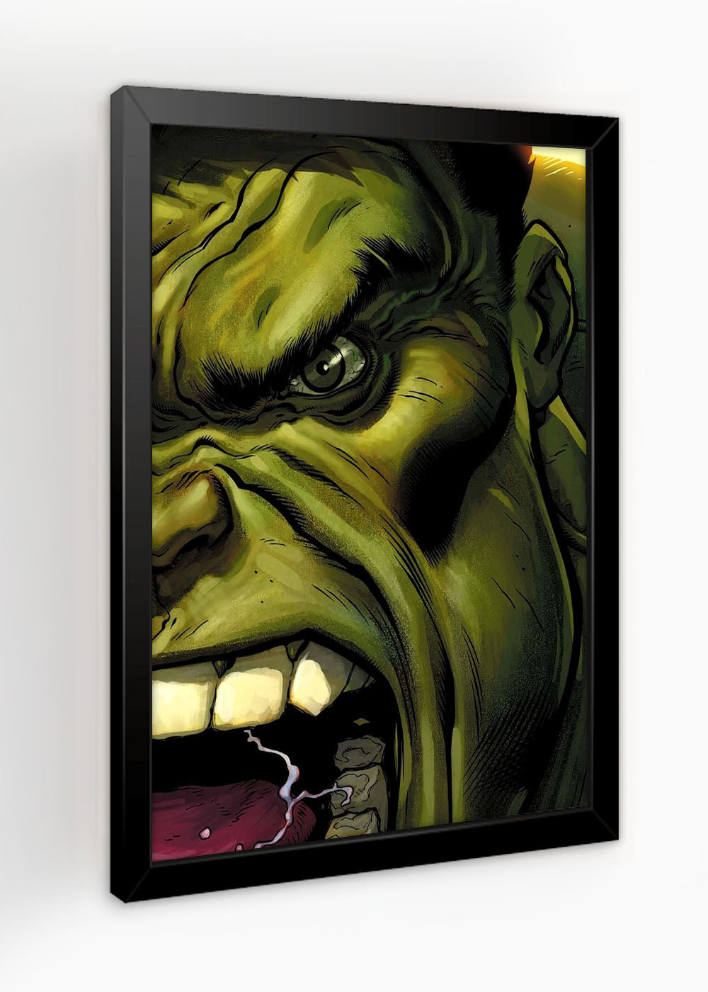 Quadro Heroi Marvel - Hulk agressivo - Com vidro