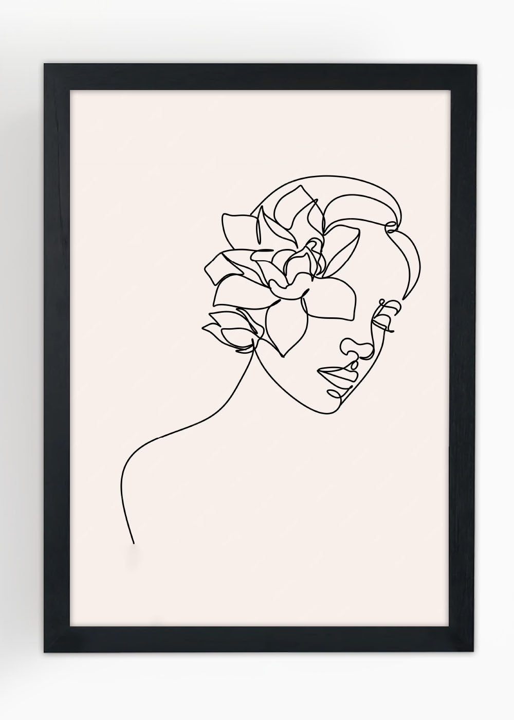 Quadro Decorativo Bela Moça Abstrato - Com vidro