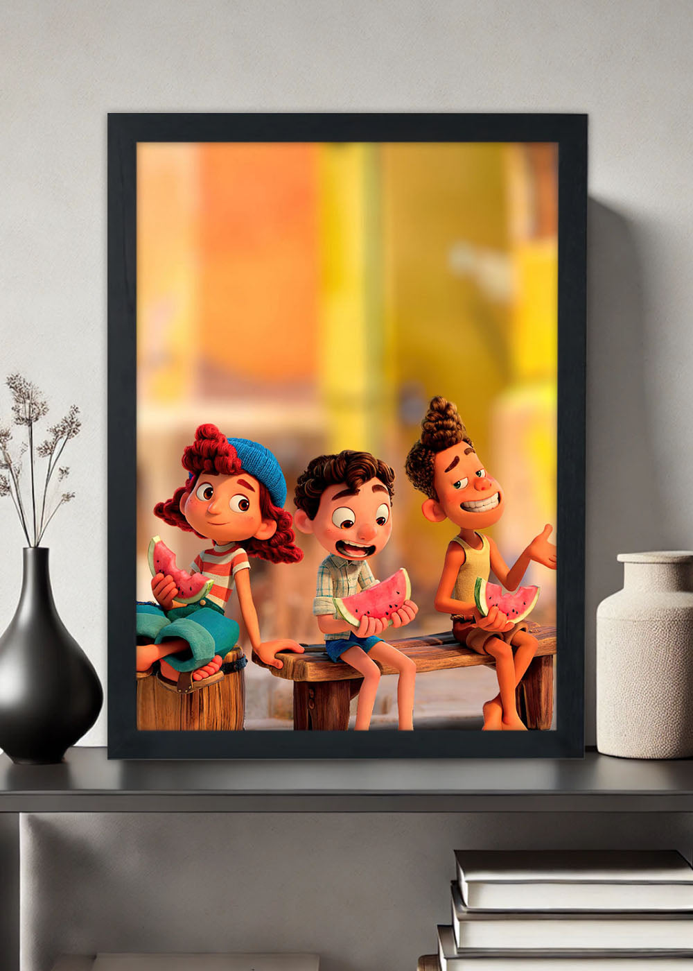 Quadro Decorativo Luca e seus amigos - Com vidro