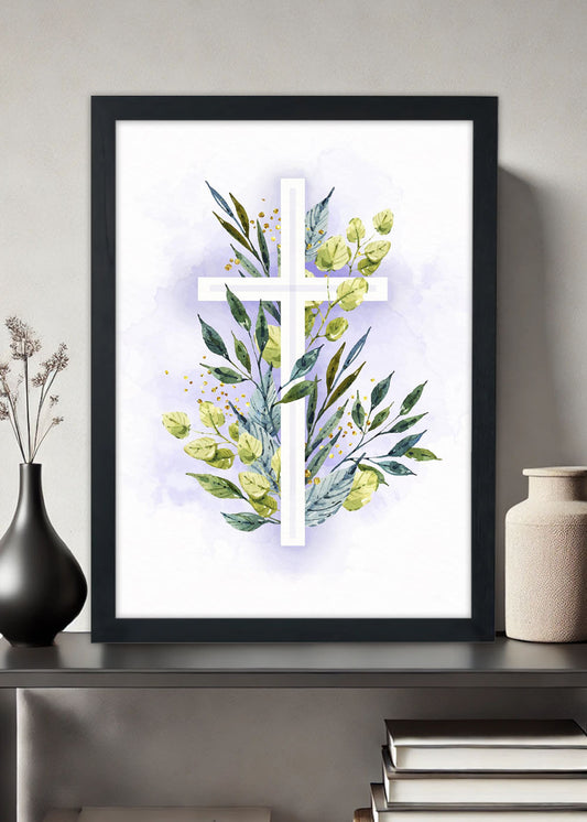 Quadro Cruz divina - religioso - Com vidro