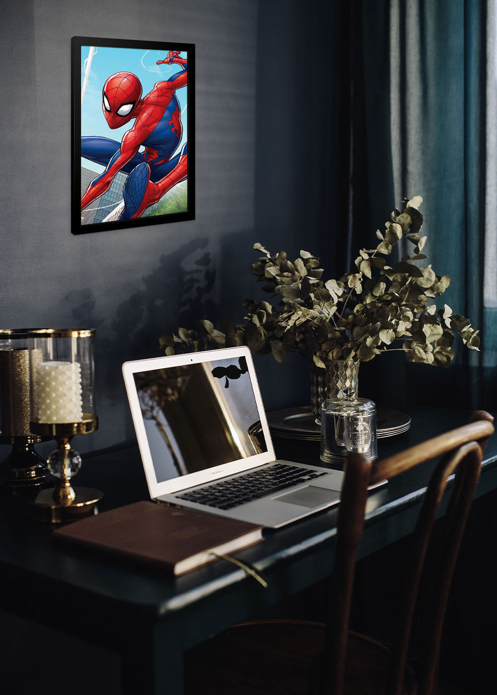 Quadro Decorativo Heroi Marvel - Homem aranha - Com vidro