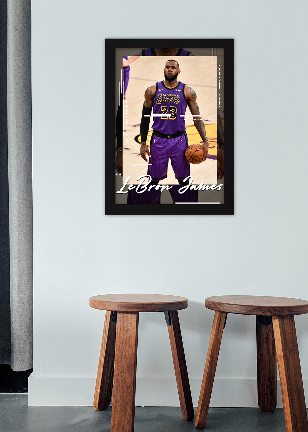 Quadro Decorativo LeBron James - Com vidro