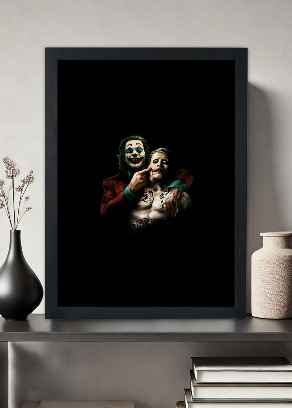 Quadro Decorativo Coringa x Coringa DC - Com vidro