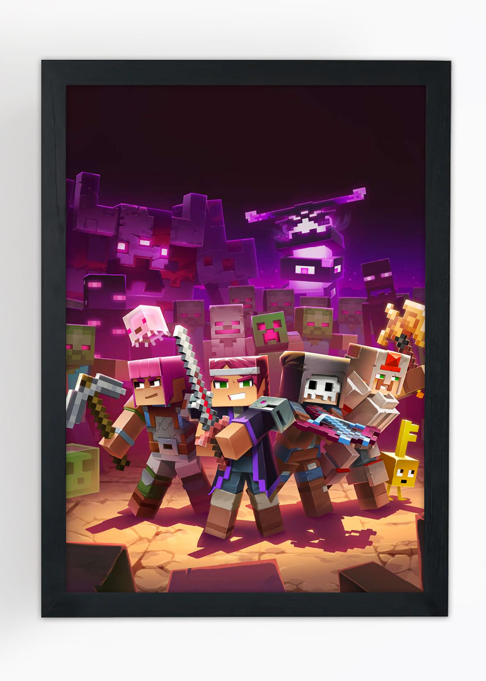 Quadro Decorativo Minecraft - Com vidro