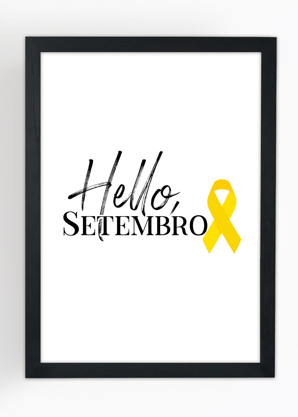 Quadro Setembro amarelo - Com vidro