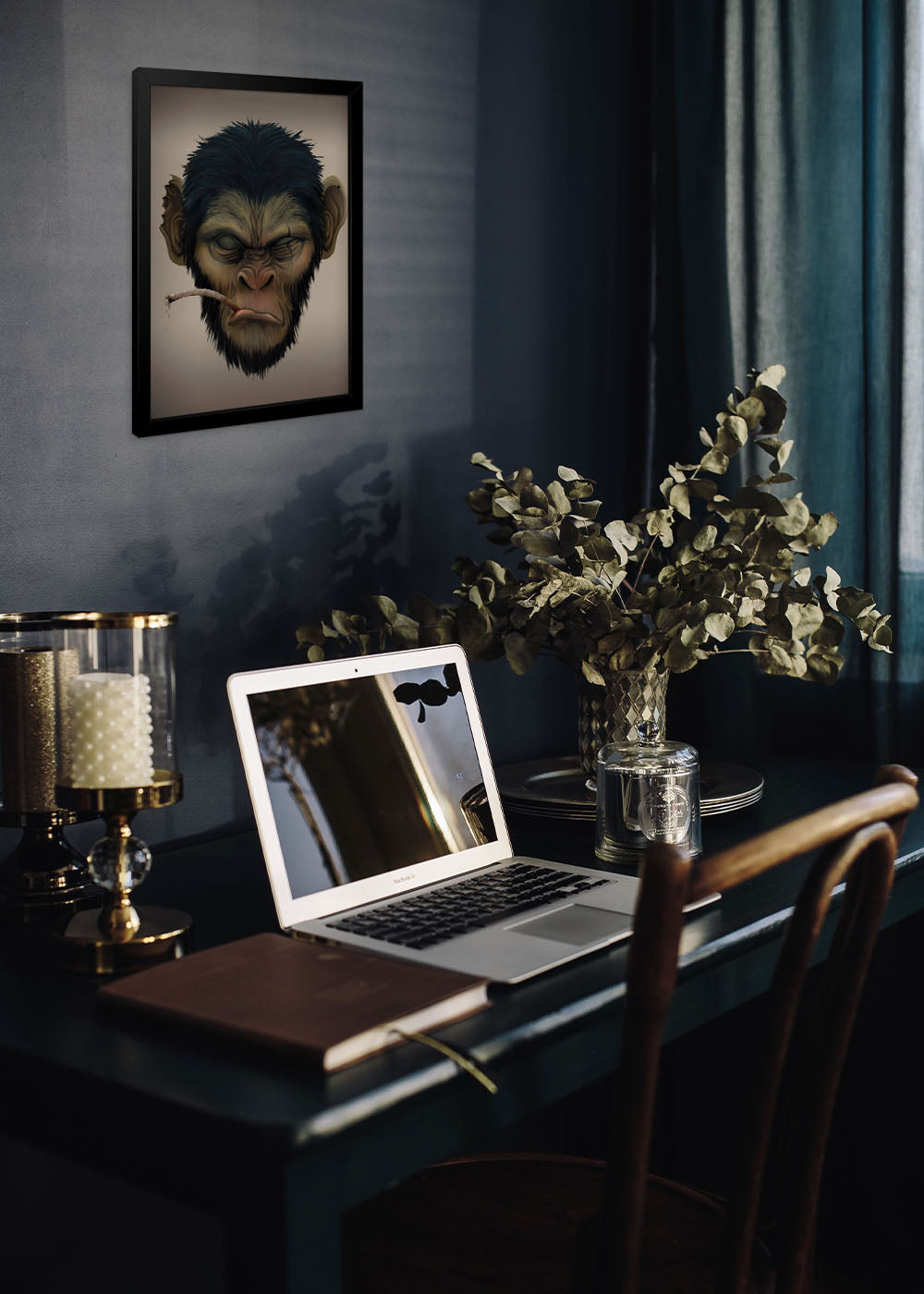 Quadro Decorativo o macaco chefe