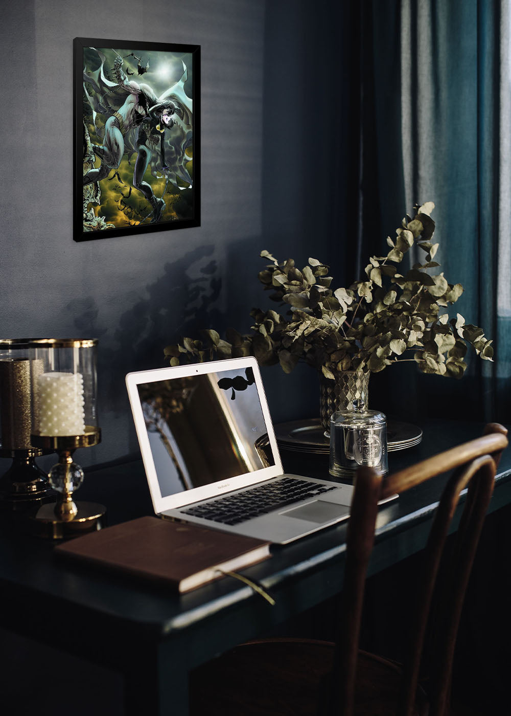 Quadro Decorativo Batman e Batgirl - DC - Com vidro