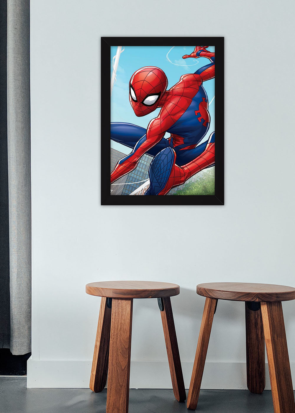 Quadro Decorativo Heroi Marvel - Homem aranha - Com vidro