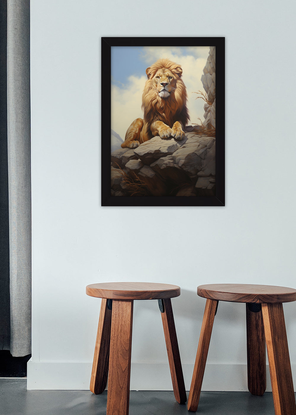 Quadro Decorativo O rei de todos - Animais - Com vidro