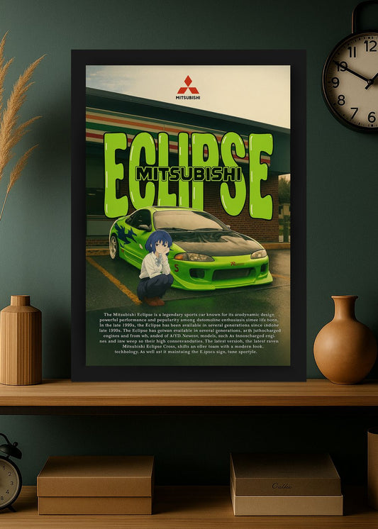 Quadro com vidro Mitsubishi Eclipse Anime Poster