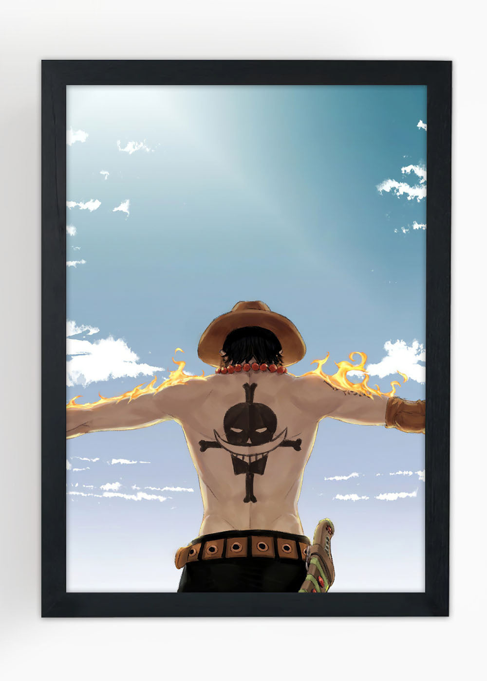 Quadro Decorativo One Piece - Ace - Com vidro
