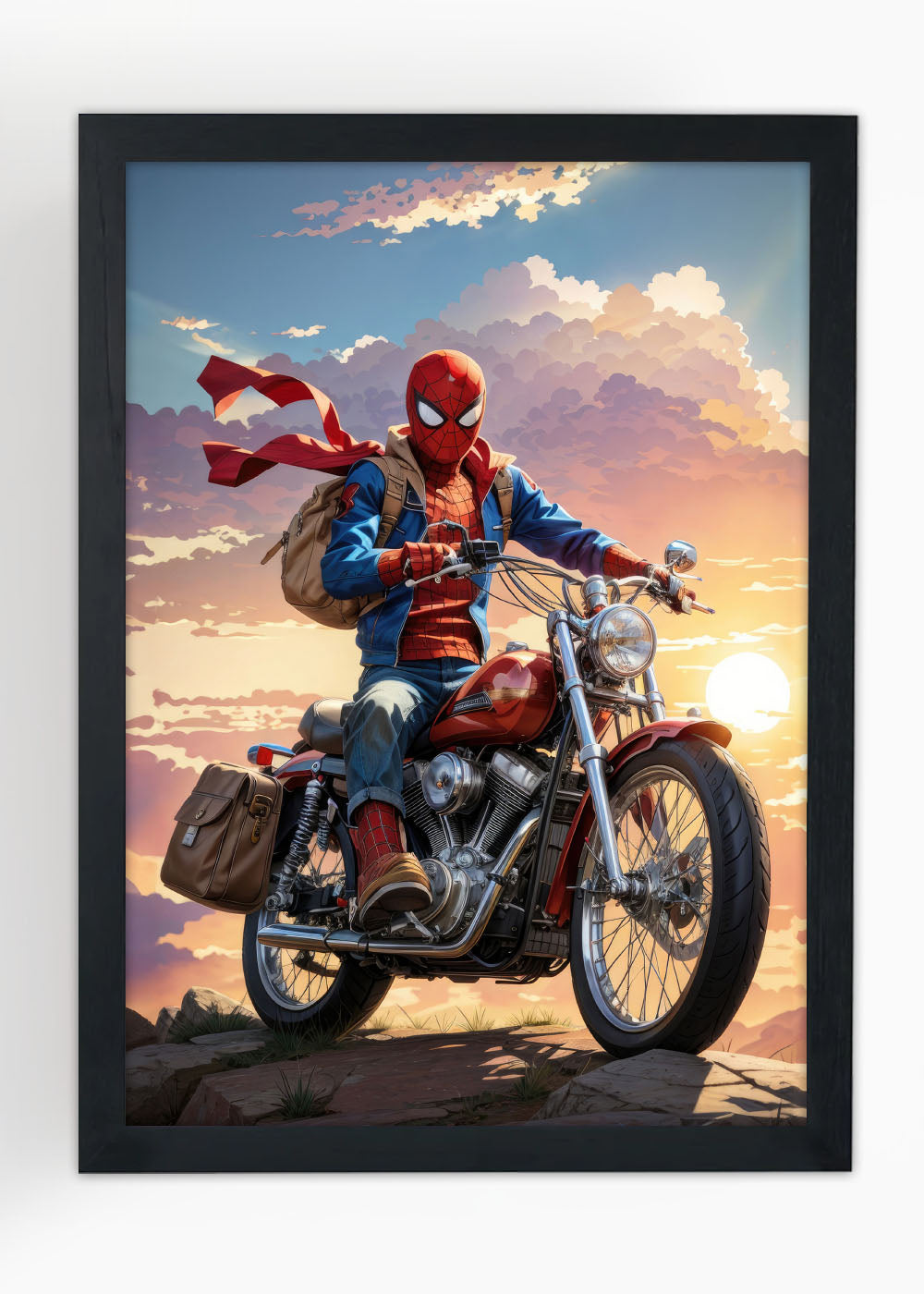 Quadro Decorativo Homem Aranha aventureiro - Com vidro