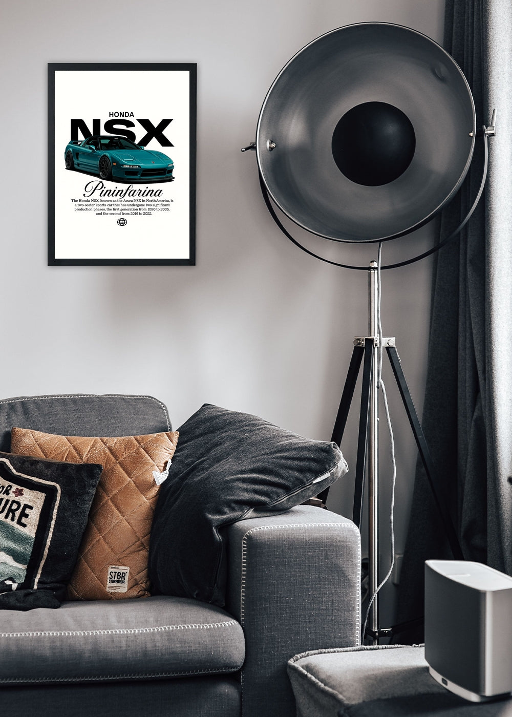 Quadro decorativo Honda NSX Pininfarina -Com Vidro