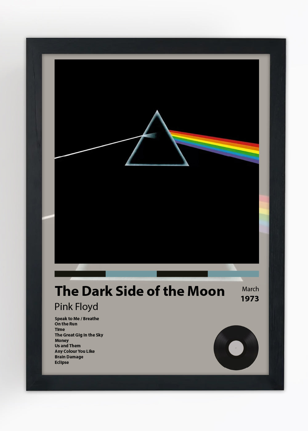 Quadro The Dark Side of the Moon - Pink Floyd - Com vidro