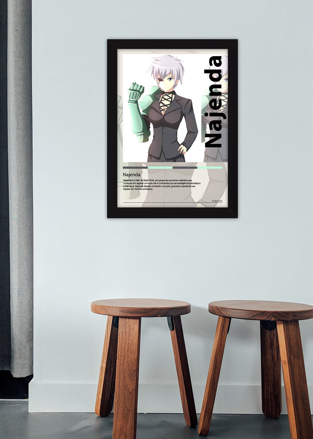 Quadro Decorativo Najenda - Akame ga Kill! - Com vidro