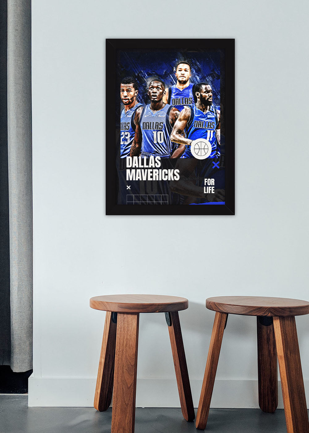 Quadro Decorativo Dallas Mavericks - Com vidro