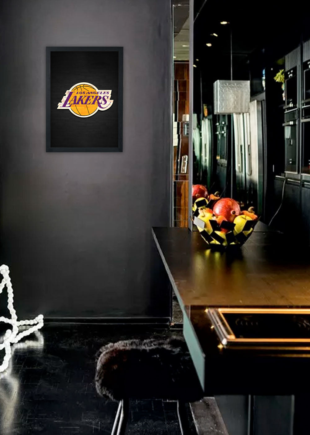 Quadro Logo Los Angeles Lakers - Com vidro